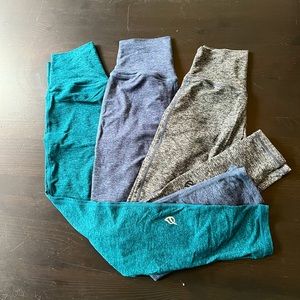 Three pairs of P’tula bare leggings. Worn a few times, great condition!